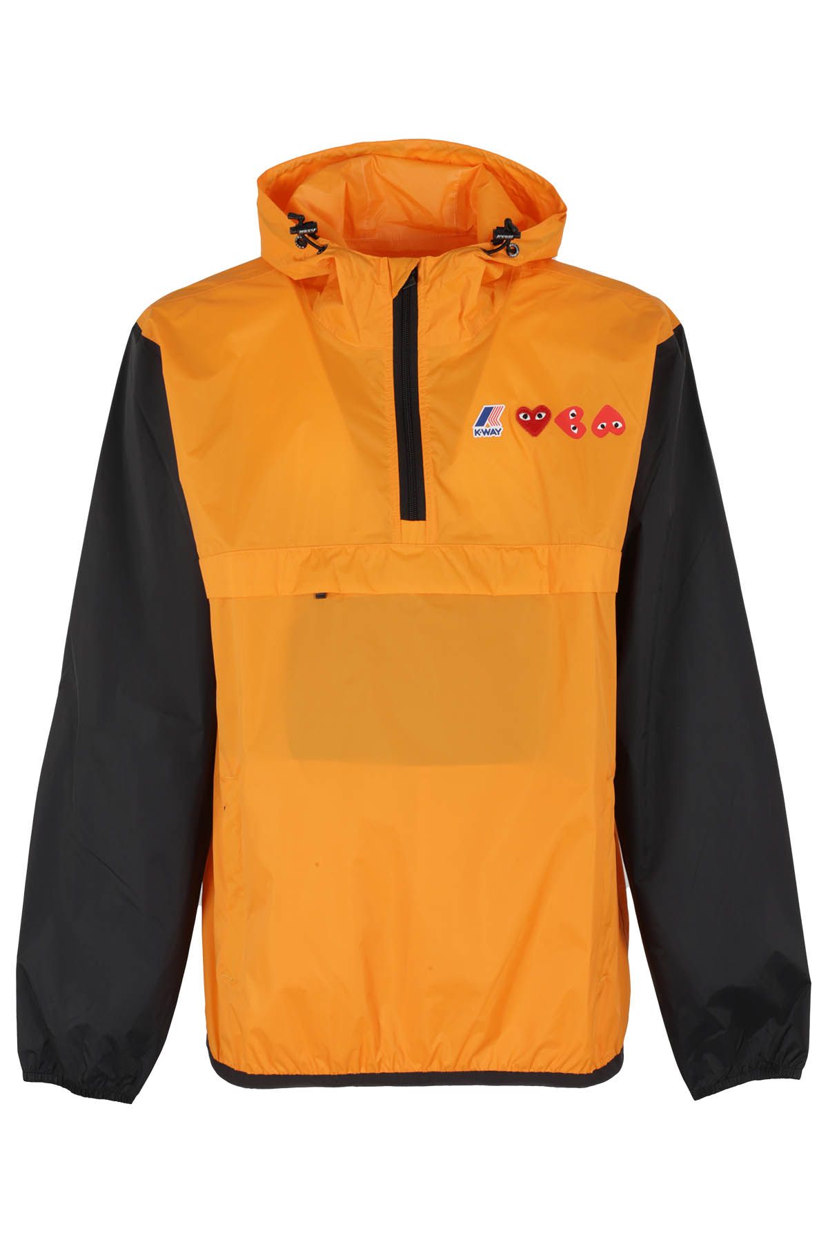 KWay 후드 오렌지 블랙